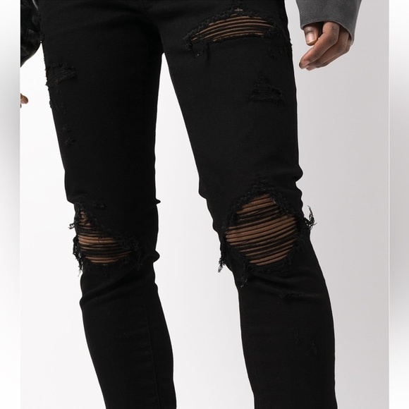 NWOT - AMIRI Distressed Ultra Suede Jeans - Picture 10 of 11